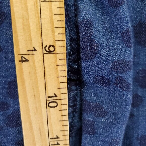 Talbots Jeans Womens Size 6 Blue Leopard Slim Ankle Cotton Blend - Picture 6 of 10